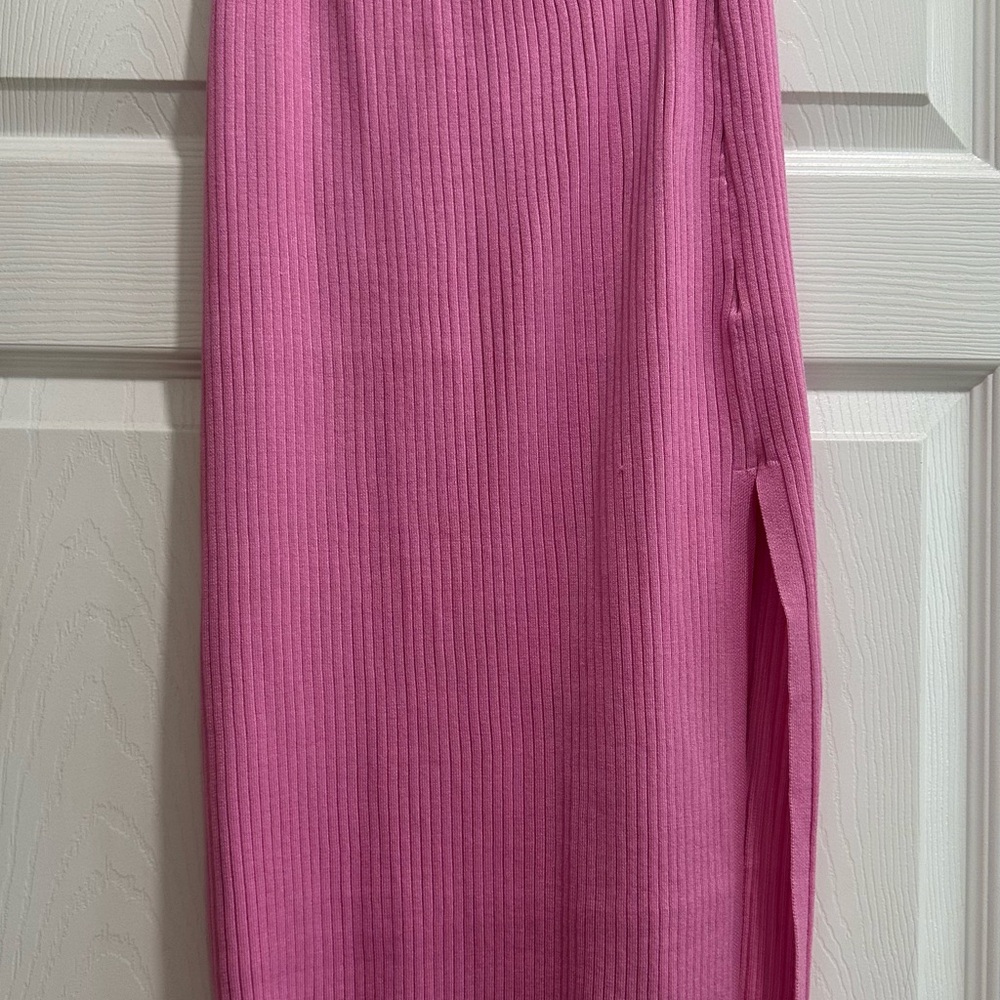 John + Jenn Vibrant Pink Midi Skirt